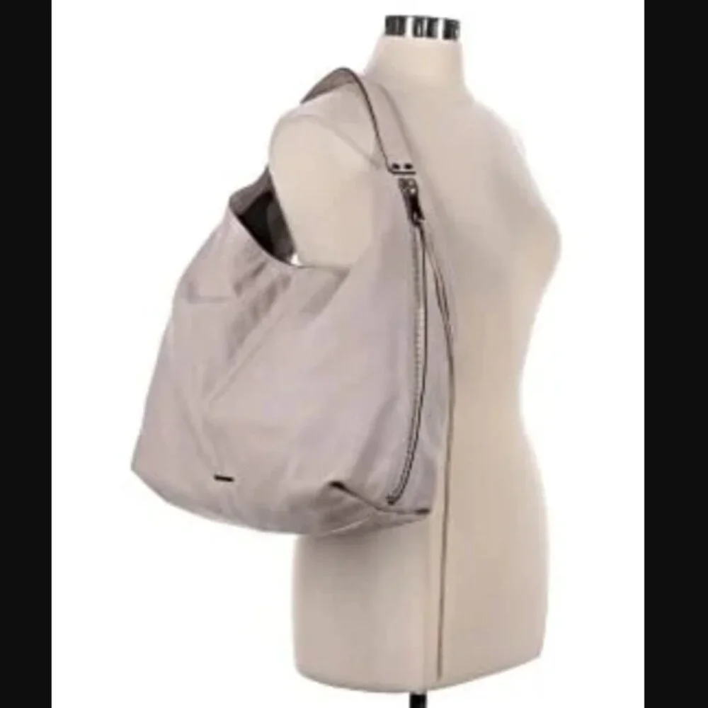 Rebecca Minkoff Bryn Double Zip Leather Hobo Shoulder Bag Slouchy Purse Tote